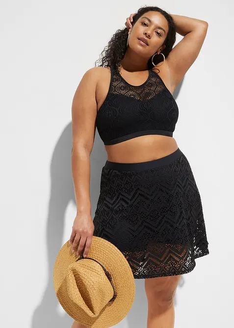 Bralette bikinitop met kant, bonprix