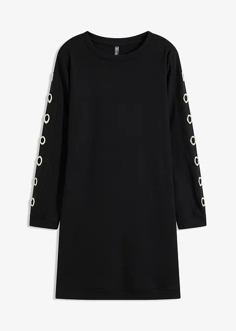Sweatjurk met eyelets, bonprix