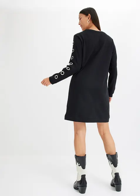 Sweatjurk met eyelets, bonprix
