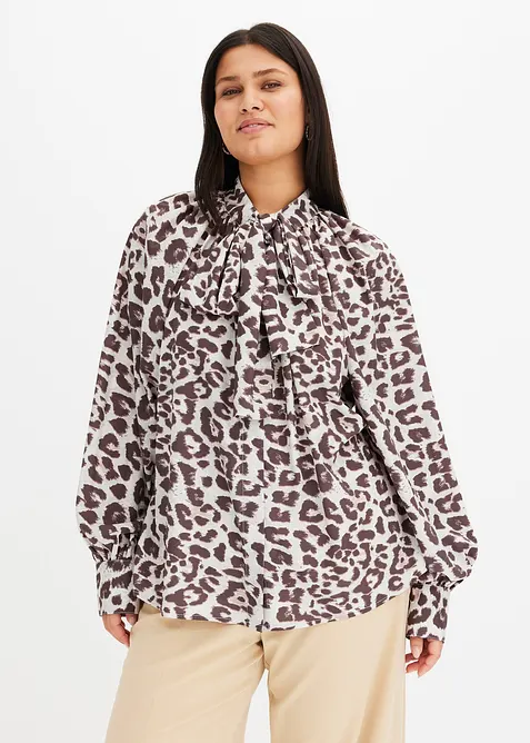 Blouse met strik, bonprix