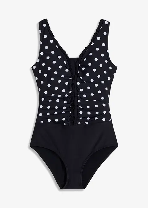 Corrigerend badpak met plooitjes, medium corrigerend, bonprix