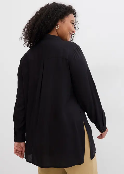Lange blouse met splitten van soepel vallende viscose, bonprix