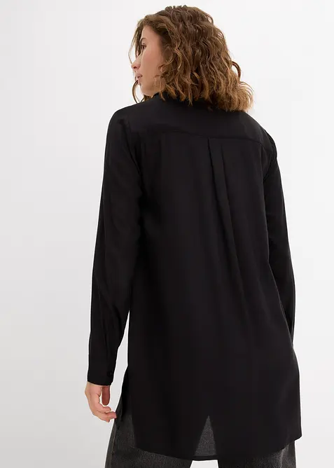 Lange blouse met splitten van soepel vallende viscose, bonprix