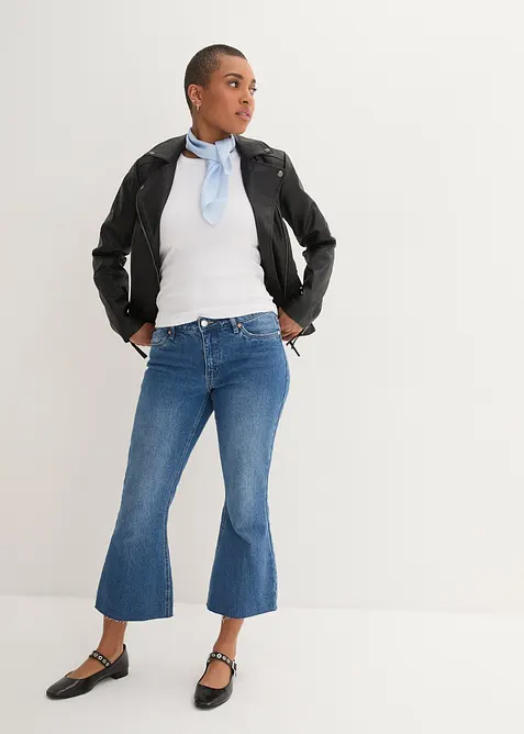 Imitatieleren jas van viscose, bonprix