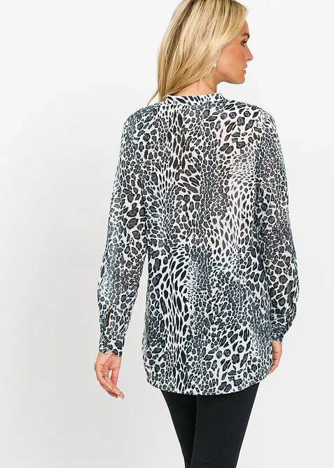 Lange blouse van chiffon, bonprix