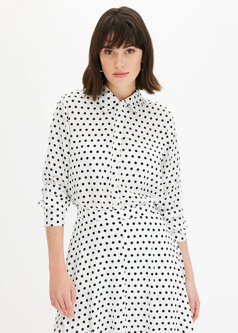 Overhemdblouse van fijne satijn, bonprix