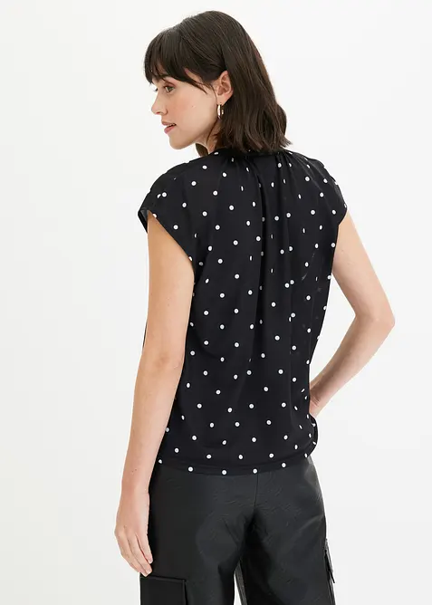 Henley shirt in een viscosemix met korte mouwen, bonprix