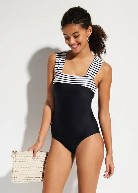 Corrigerend badpak met brede bandjes, medium corrigerend, bonprix