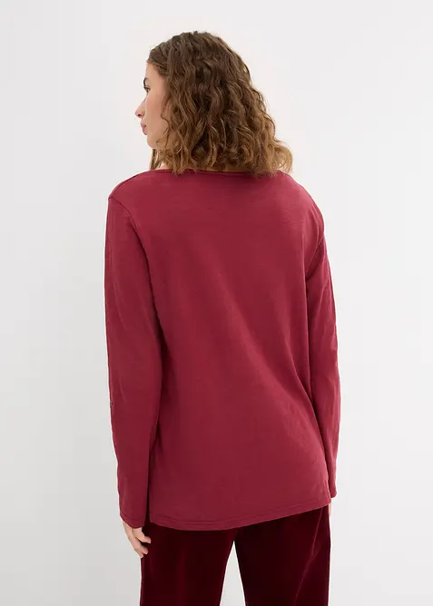 Shirt met knoopsluiting van biologisch katoen, bonprix