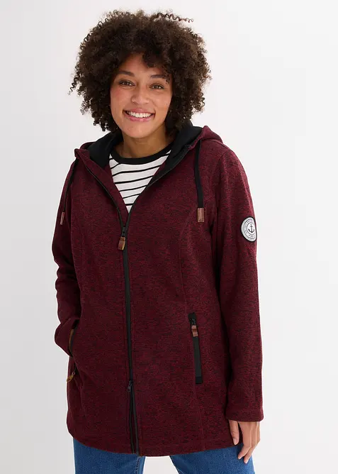 Fleece vest met capuchon, bonprix