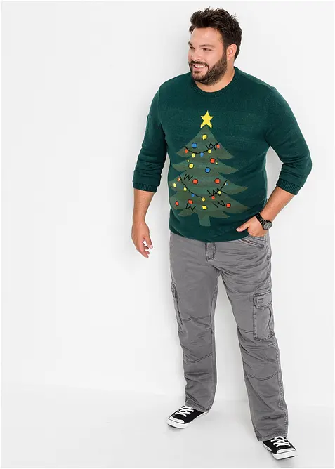 Relaxed fit cargo broek van puur katoen, straight, bonprix