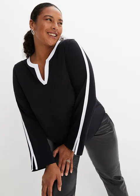 Longsleeve met splitten, bonprix