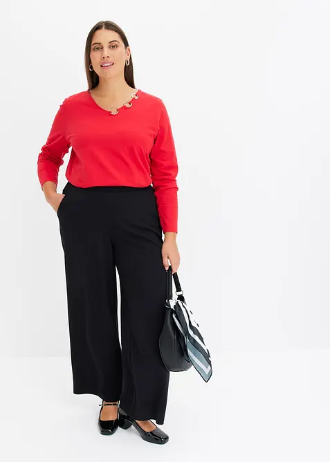 Longsleeve met eyelets, bonprix