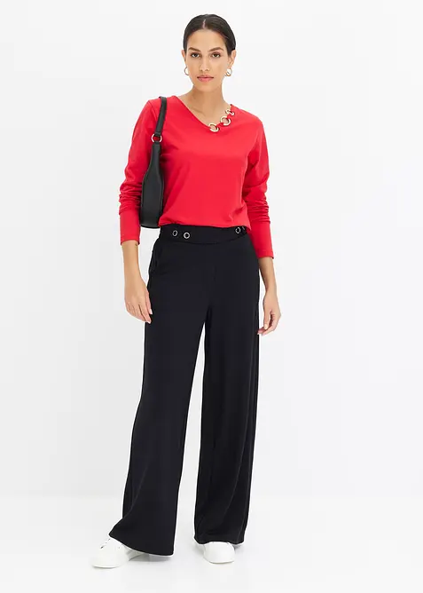 Longsleeve met eyelets, bonprix