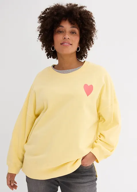 Oversized sweater van biologisch katoen, bonprix