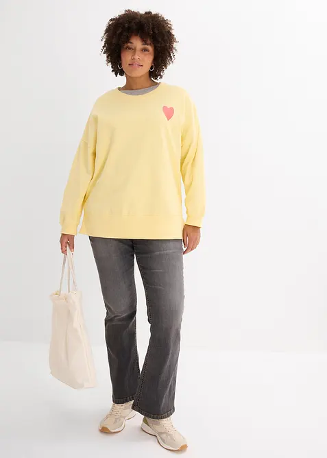 Oversized sweater van biologisch katoen, bonprix