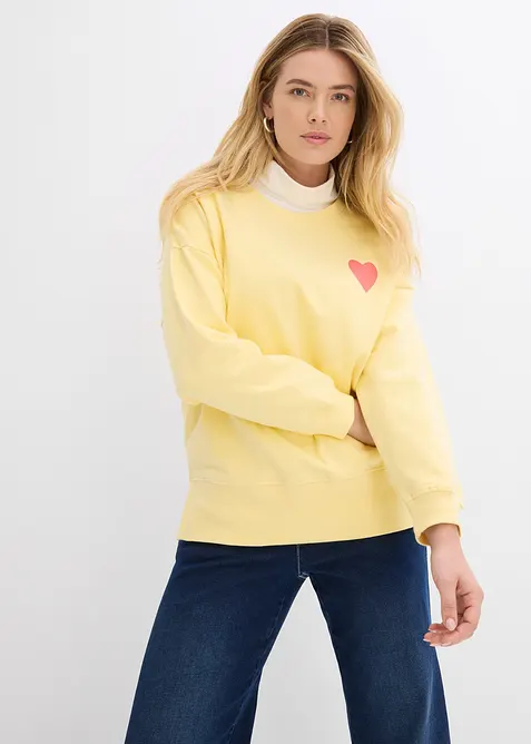 Oversized sweater van biologisch katoen, bonprix