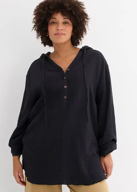 Mousseline blouse van katoen, bonprix