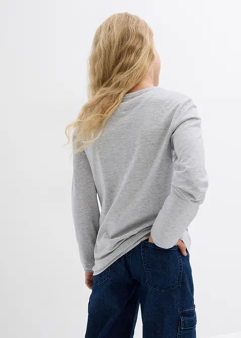 Longsleeve (set van 3) met biologisch katoen, bonprix