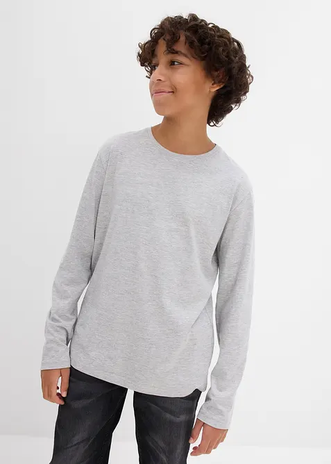 Longsleeve van biologisch katoen (set van 3), bonprix