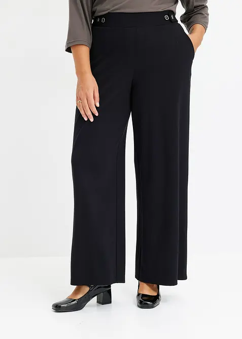 Jersey broek met decoratieve tailleband, bonprix