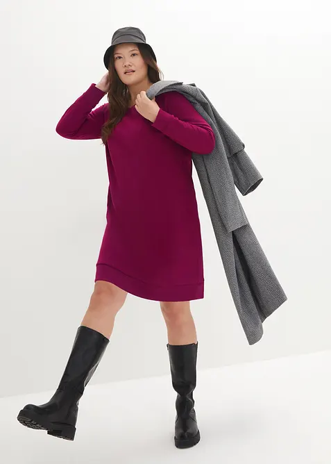 Sweatjurk van zacht frott&eacute;, bonprix