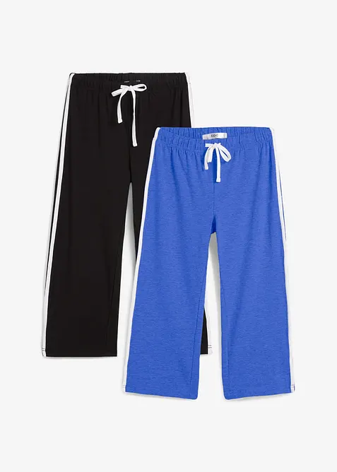 Sport capri in een katoenmix met stretch (set van 2), bonprix
