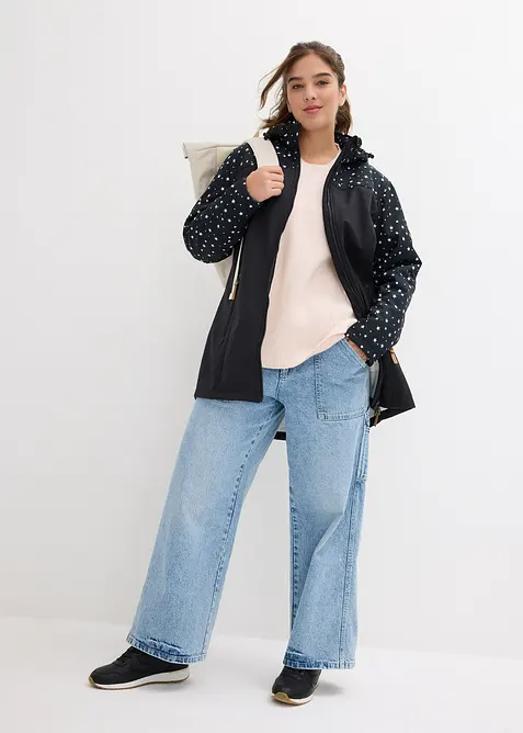 Outdoor softshell parka met teddy fleece, bonprix