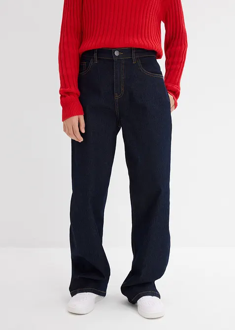 Wide leg jeans mid waist, bonprix
