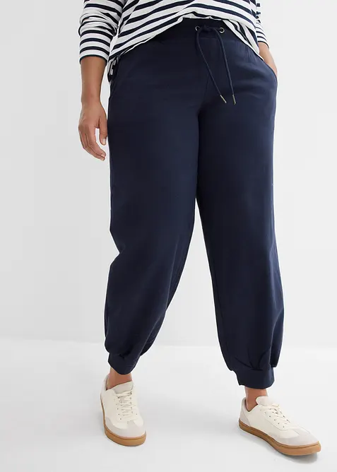 Joggingbroek met elastische tailleband, bonprix