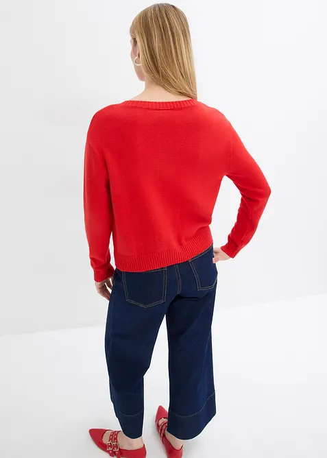 Gebreid vest met zakken, bonprix