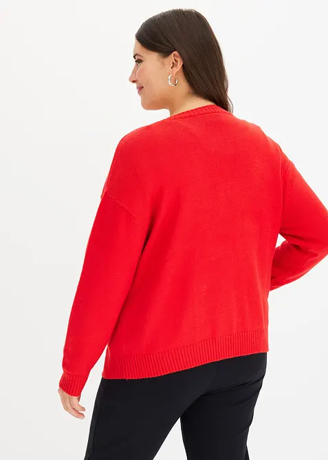 Gebreid vest met zakken, bonprix