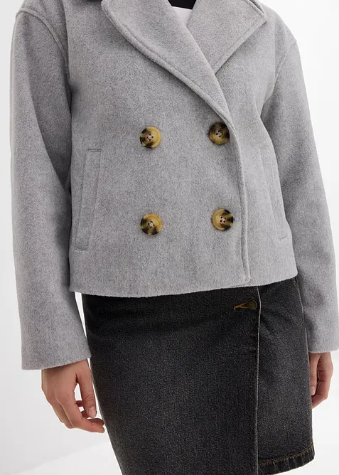 Korte jas in wollen look, bonprix