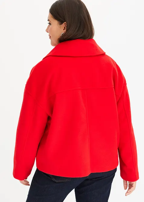 Korte jas in wollen look, bonprix