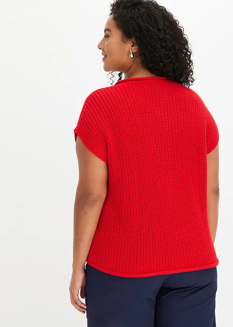 Gebreid vest met zakken, bonprix