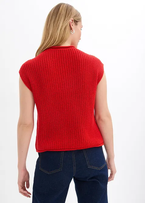 Gebreid vest met zakken, bonprix