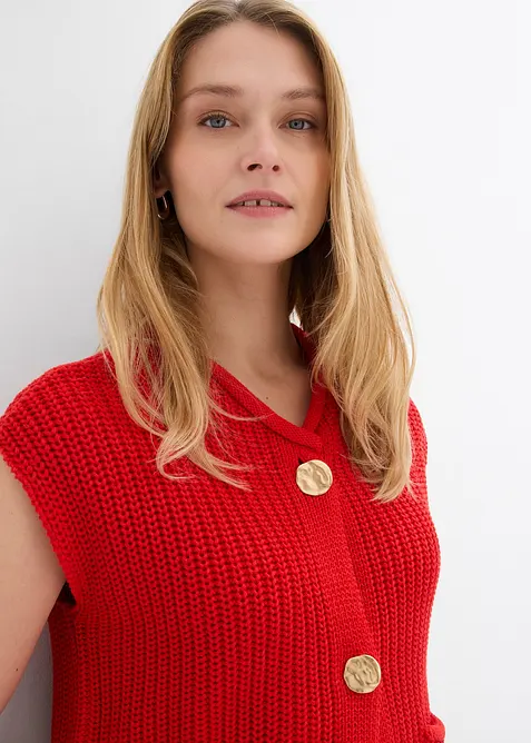 Gebreid vest met zakken, bonprix