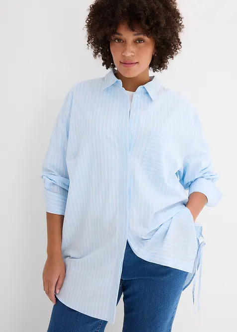 Oversized blouse van katoen, bonprix
