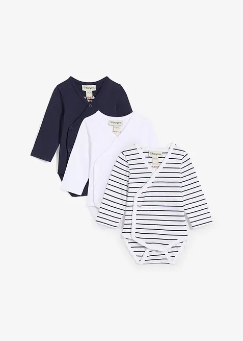 Body rompertje van biologisch katoen (set van 3), bonprix