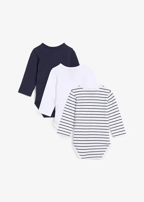 Body rompertje van biologisch katoen (set van 3), bonprix