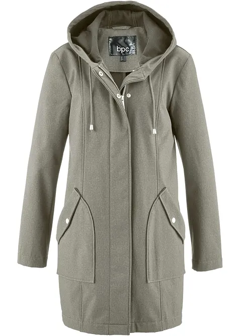 Softshell parka met capuchon, bonprix