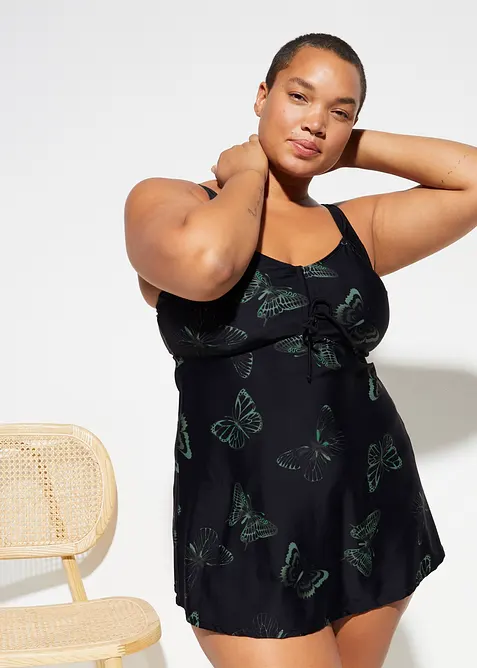 Lange tankini met V-hals (2-dlg. set), bonprix