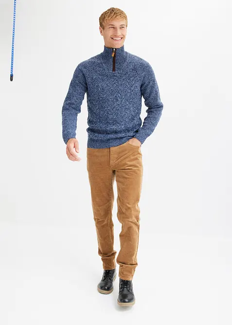 Schipperstrui met kabelpatroon en wol, bonprix