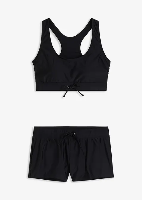 Bralette bikini met zwemshort (2-dlg. set), bonprix