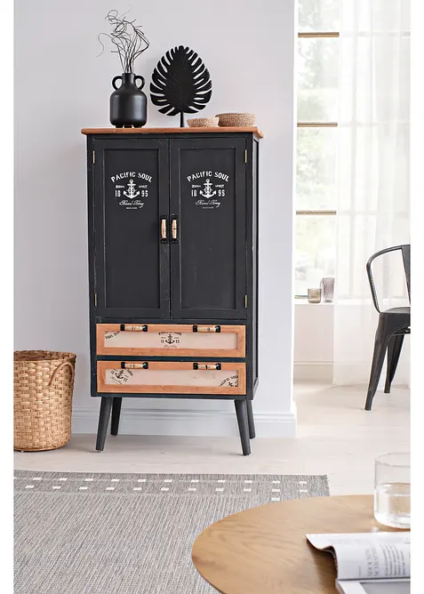 Binnen- en buitenkleed met boord, bonprix