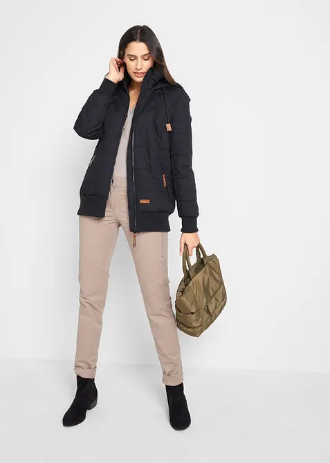 Outdoor jas met imitatieleren details, bonprix