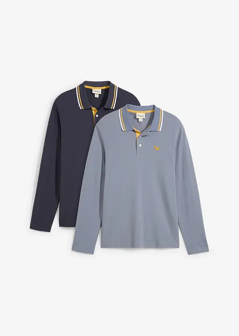 Poloshirt van biologisch katoen (set van 2), bonprix