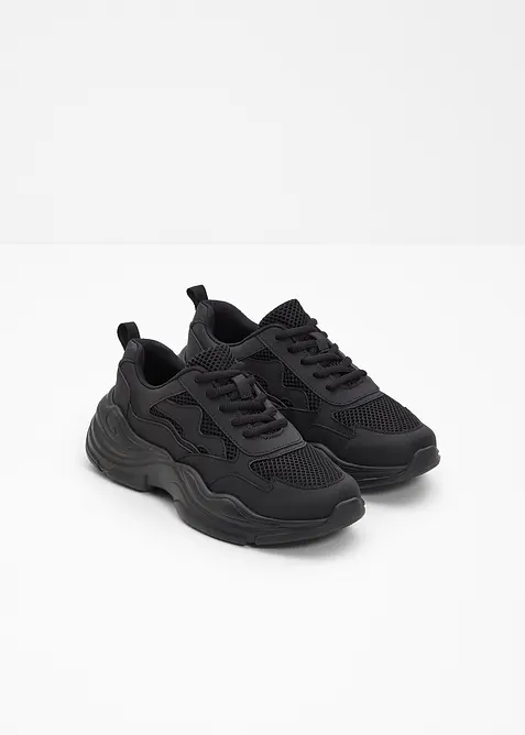 Chunky sneakers met mesh inzet, bonprix