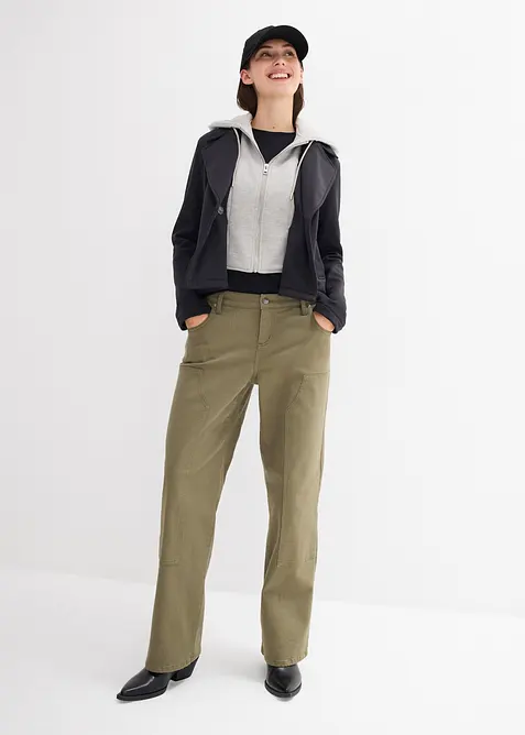 Jas met contrasterende capuchon, bonprix