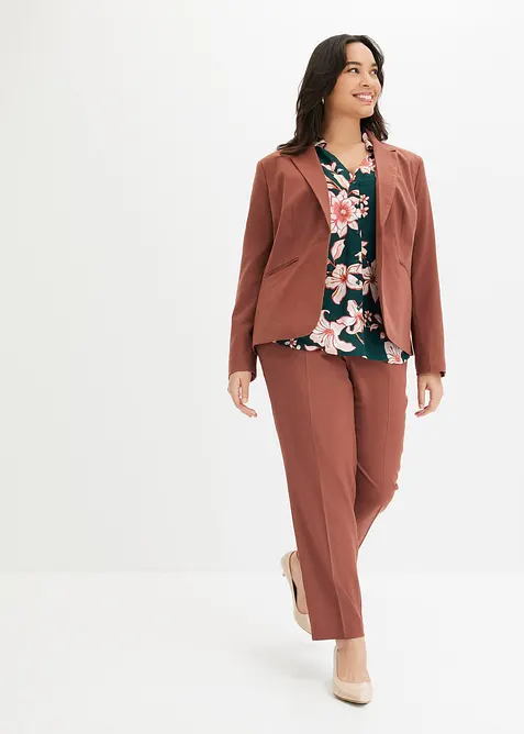 Soepelvallende, gedessineerde blouse, bonprix